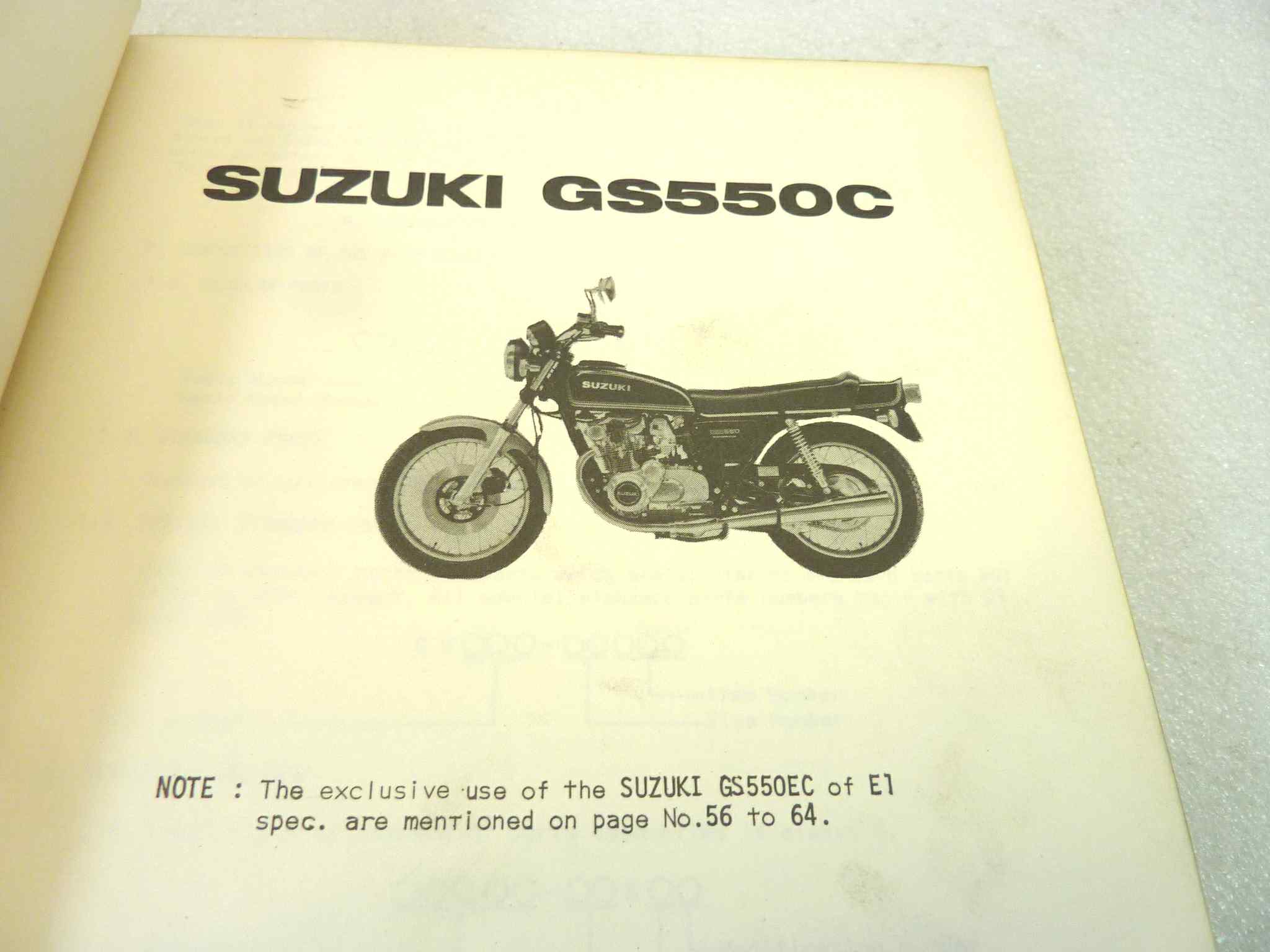 Catalogo parti ricambio Suzuki GS550C EC ricambi ORIGINALE eng Parts Catalog dim 15 x 21 cm - immagine 4