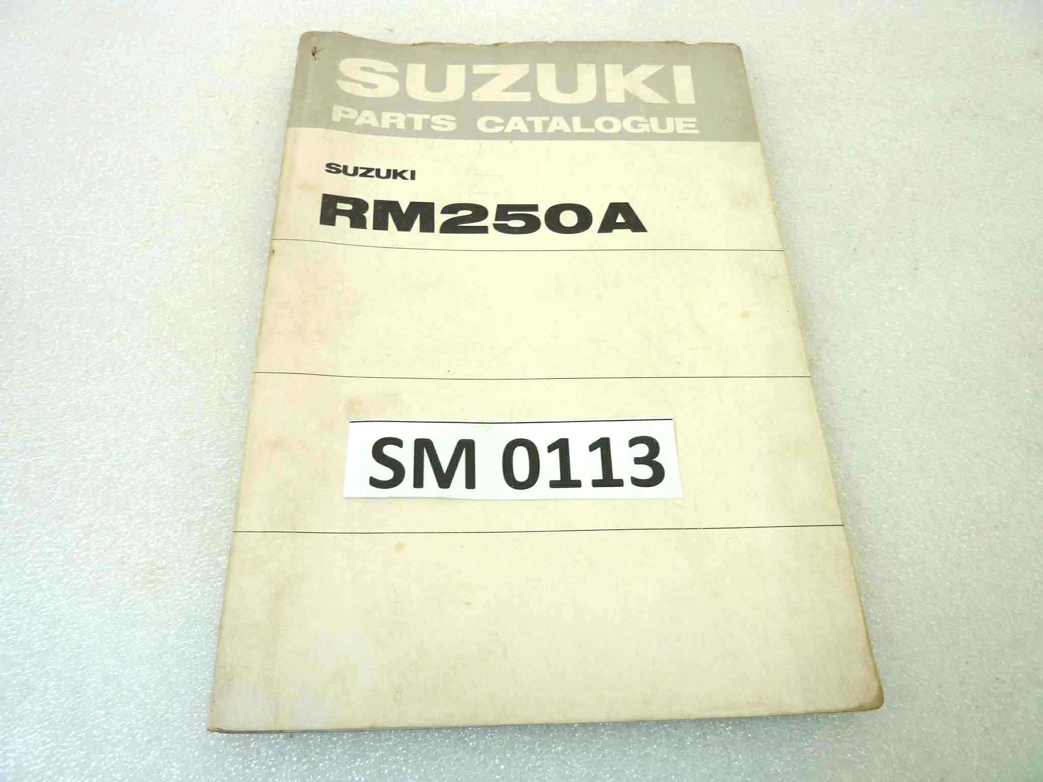 Catalogo parti ricambio Suzuki RM250A ricambi ORIGINALE eng Parts Catalog dim 15 x 21 cm