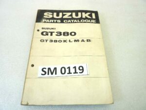 Catalogo parti ricambio Suzuki GT380 K L M A B ricambi ORIGINALE eng Parts Catalog dim 15 x 21 cm