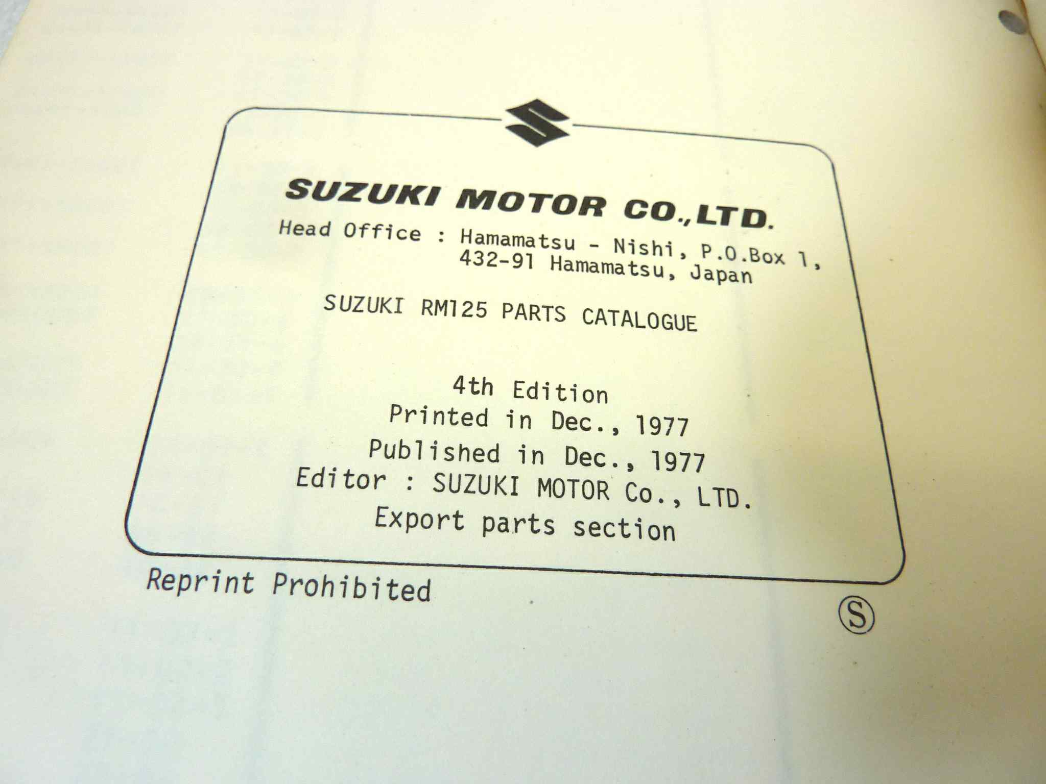 Catalogo parti ricambio Suzuki RM125 M S A B C ricambi ORIGINALE eng Parts Catalog dim 15 x 21 cm - immagine 5