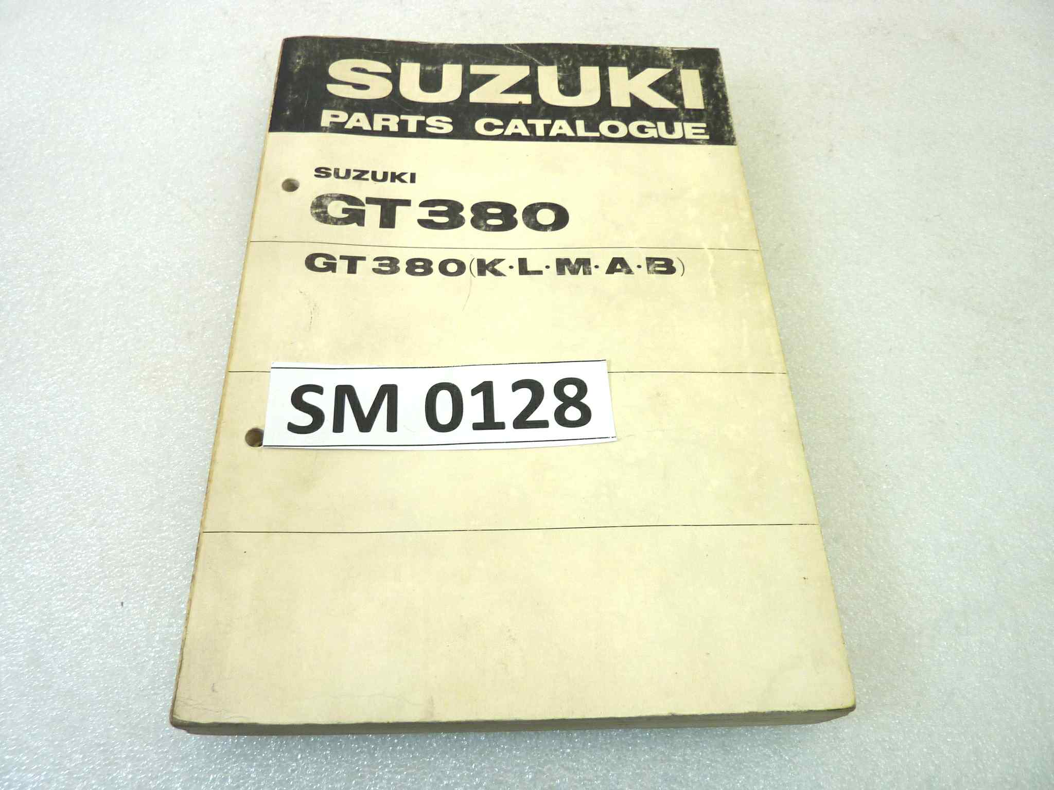 Catalogo parti ricambio Suzuki GT380 K L M A B ricambi ORIGINALE eng Parts Catalog dim 15 x 21 cm