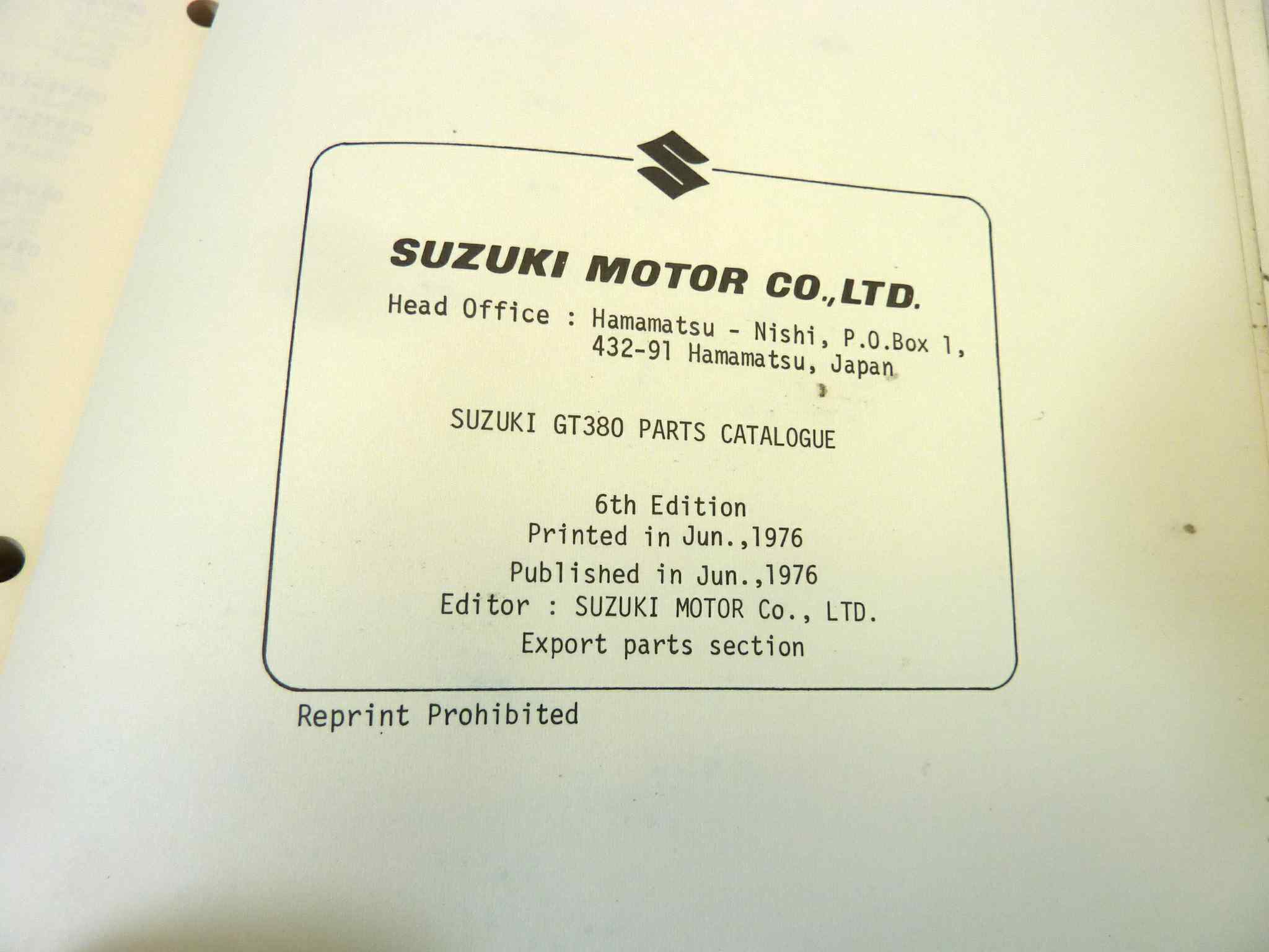 Catalogo parti ricambio Suzuki GT380 K L M A B ricambi ORIGINALE eng Parts Catalog dim 15 x 21 cm - immagine 5