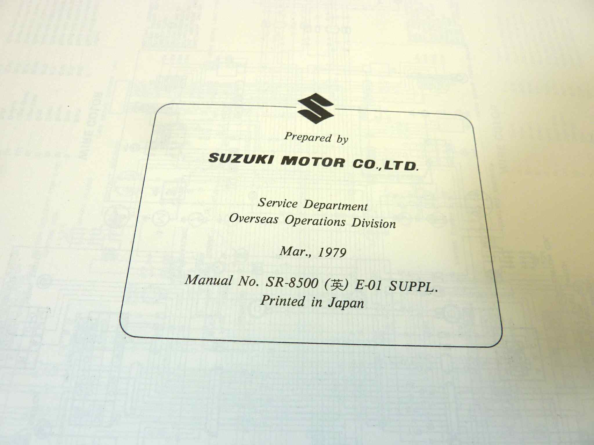 Manuale officina Suzuki GS1000S Shop Manual ORIGINALE eng - service Manual WORKSHOP riparazione dim 28 x 21,5 cm - immagine 6