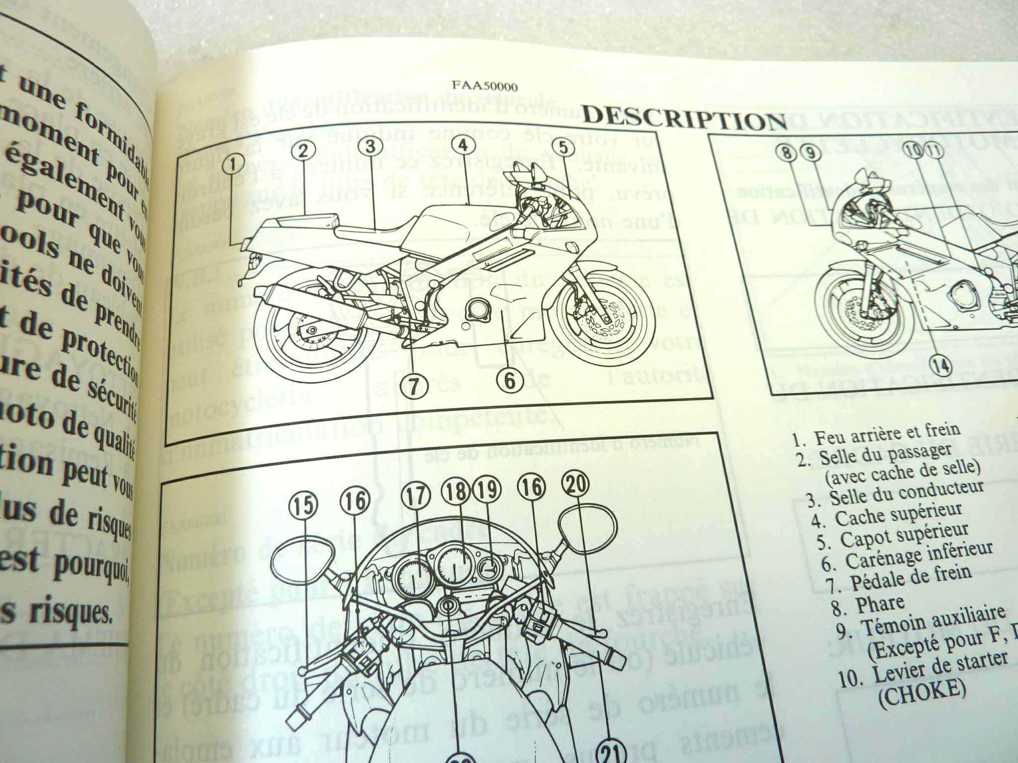 Libretto uso e manutenzione Yamaha FZR600 500 manuale utente ORIGINALE ita ger fra eng dim 13 x 18 cm - immagine 3