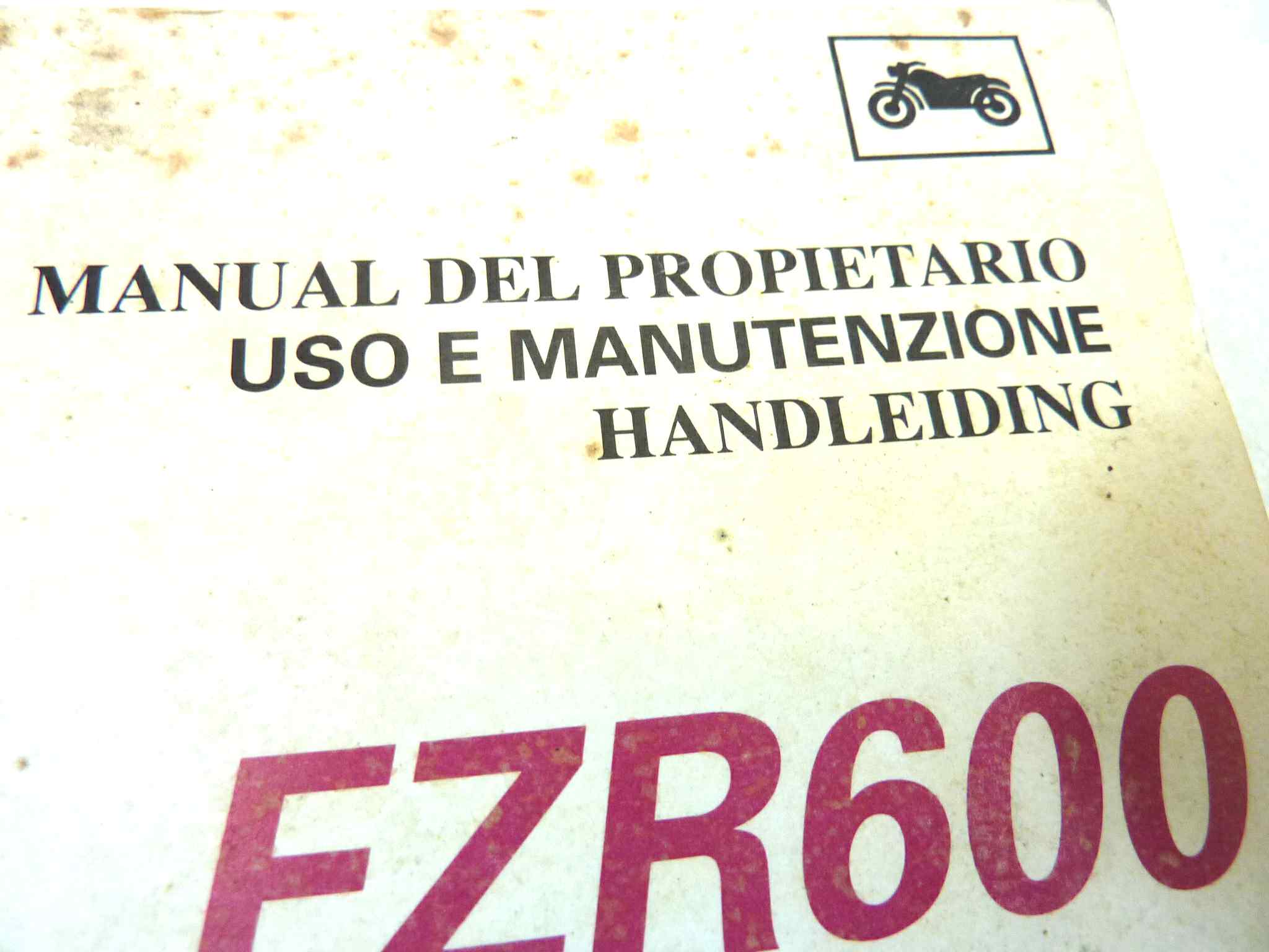 Libretto uso e manutenzione Yamaha FZR600 500 manuale utente ORIGINALE ita ger fra eng dim 13 x 18 cm - immagine 5