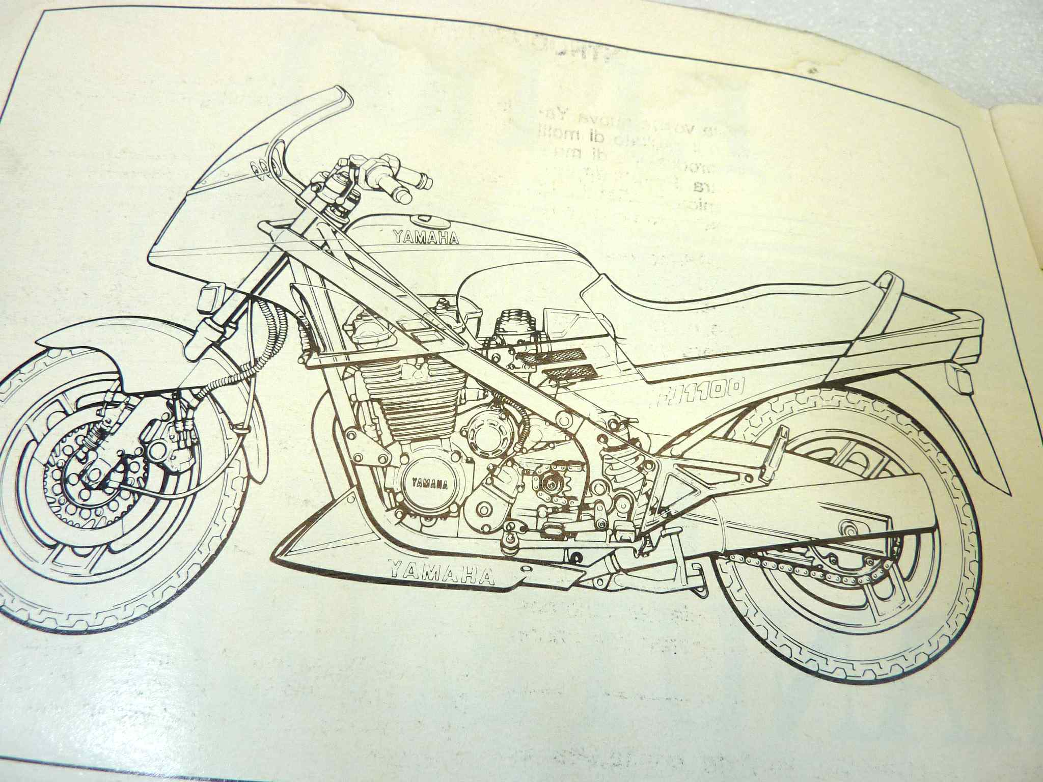 Libretto uso e manutenzione Yamaha FJ1100 manuale utente ORIGINALE ita dim 13 x 18 cm - immagine 3
