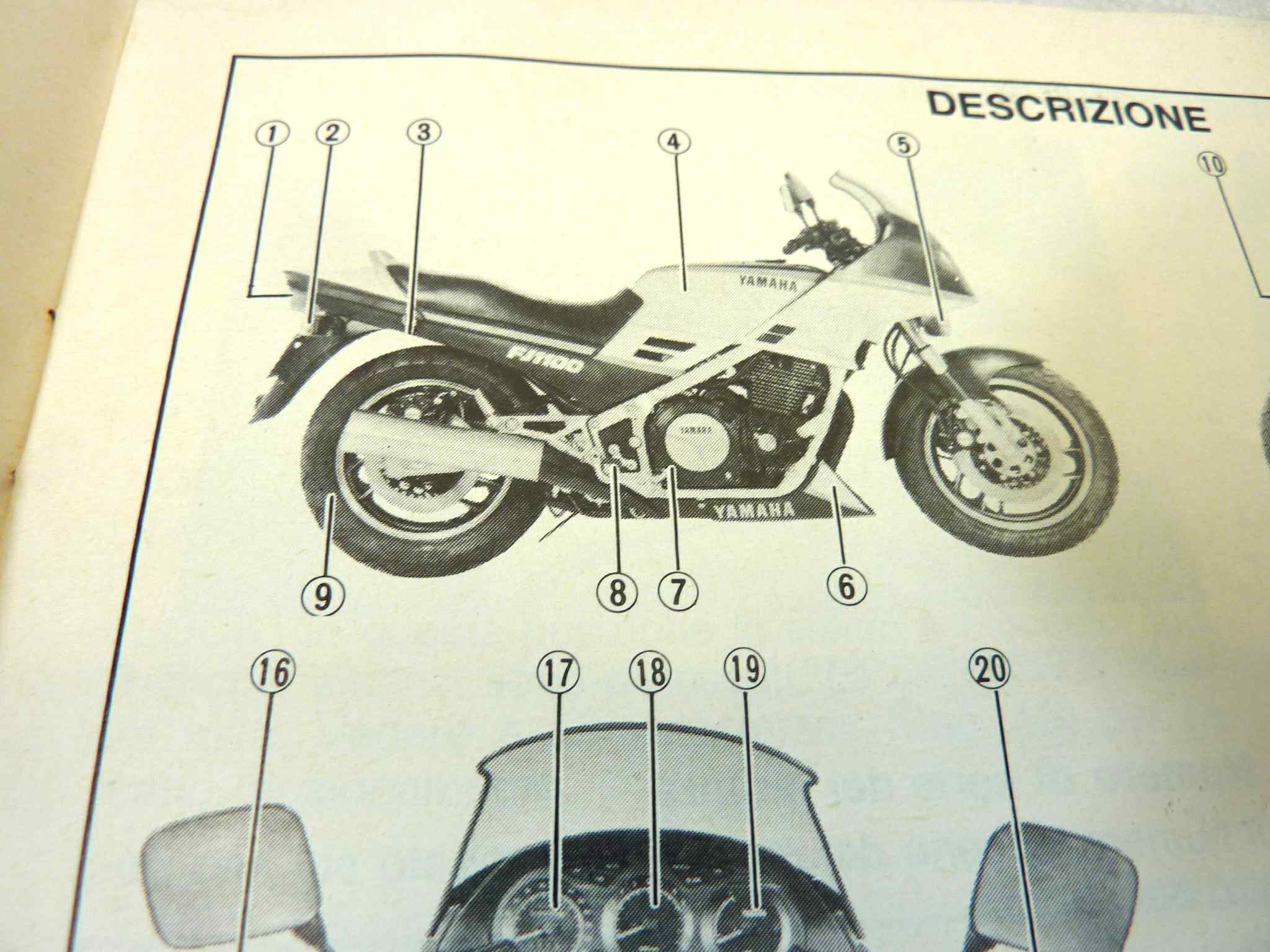 Libretto uso e manutenzione Yamaha FJ1100 manuale utente ORIGINALE ita dim 13 x 18 cm - immagine 4