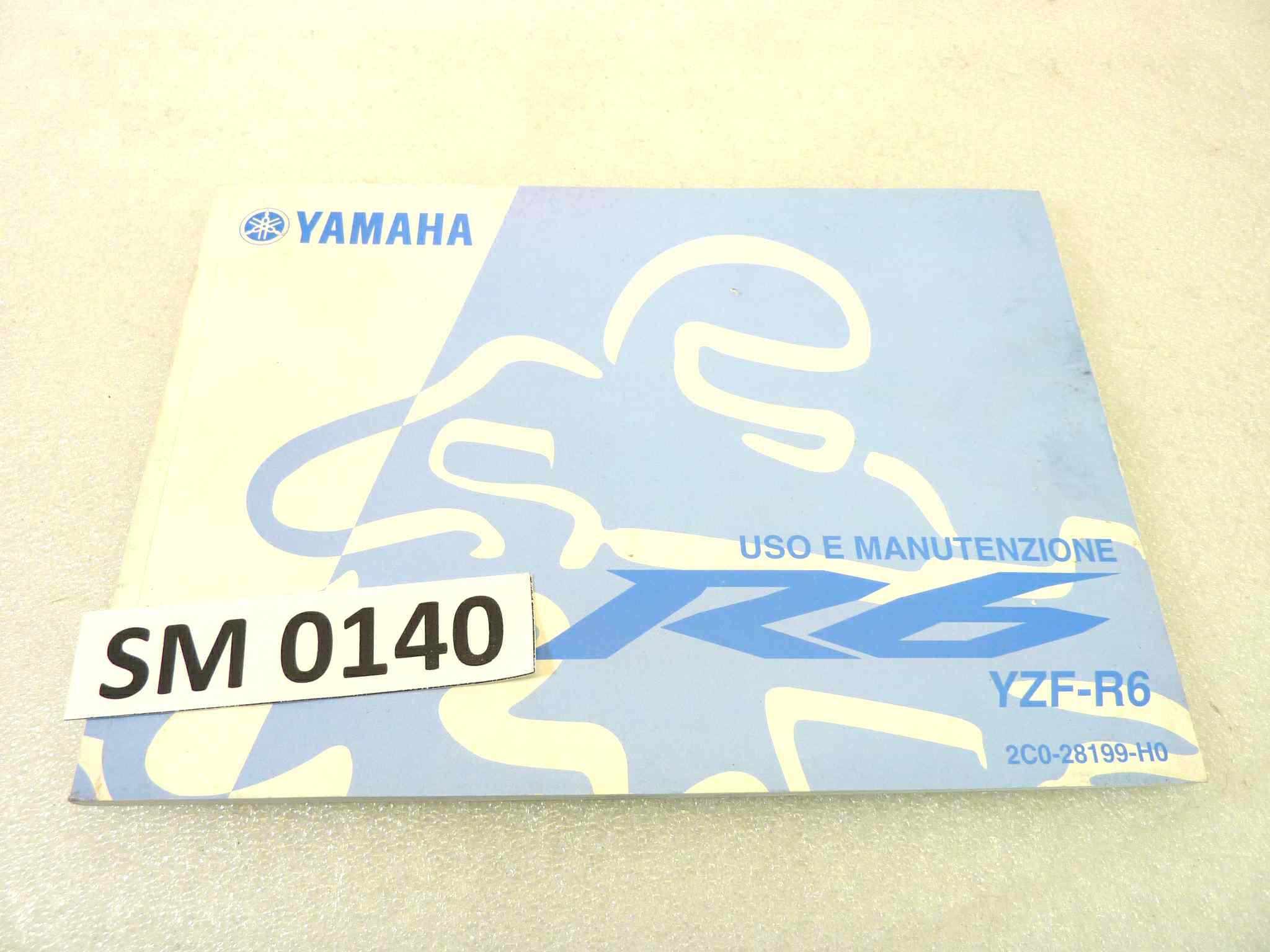 Libretto uso e manutenzione Yamaha YZF R6 manuale utente ORIGINALE ita dim 21 x 15 cm