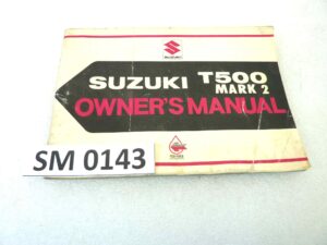 Libretto uso e manutenzione Suzuki T500 Mark 2 manuale utente ORIGINALE eng dim 18 x 12 cm