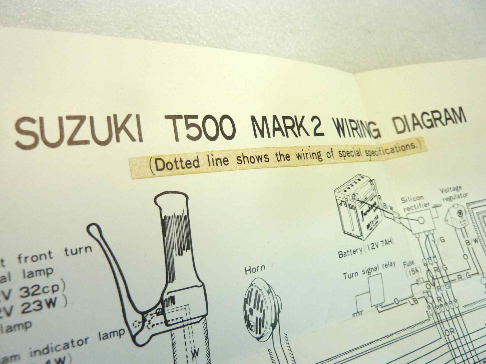 Libretto uso e manutenzione Suzuki T500 Mark 2 manuale utente ORIGINALE eng dim 18 x 12 cm - immagine 5
