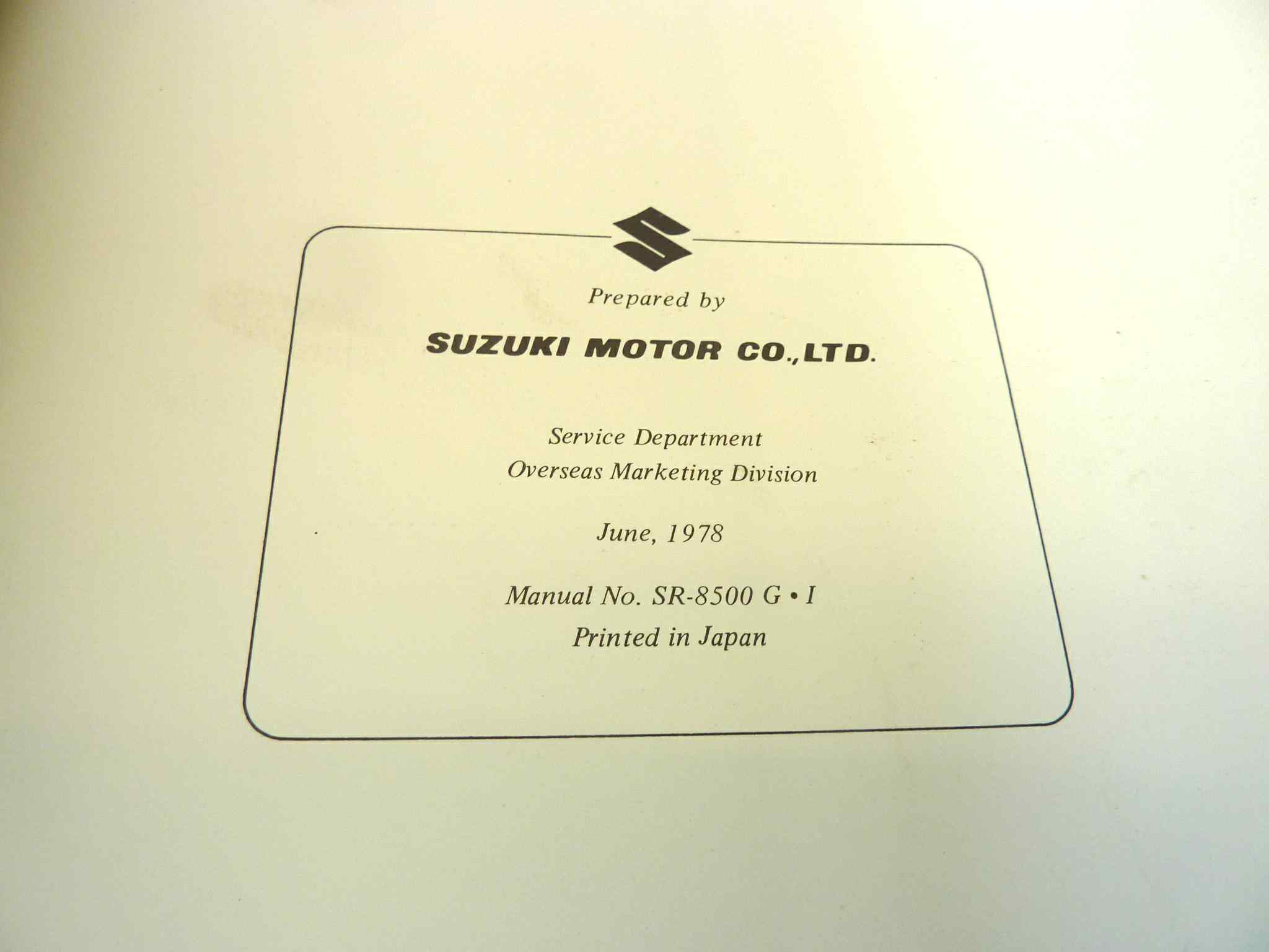 Manuale officina Suzuki GS1000 Shop Manual ORIGINALE ita ger - Motorcycle service Manual WORKSHOP riparazione dim 28 x 21 cm - immagine 7