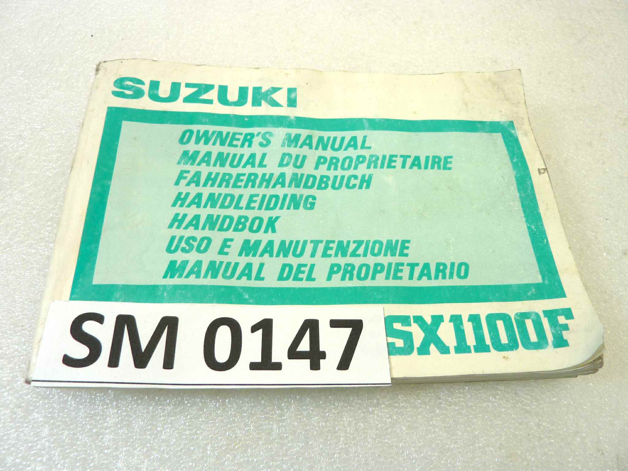 Libretto uso e manutenzione Suzuki GSX1100F manuale utente ORIGINALE ita eng fra ger esp dim 10 x 15 cm