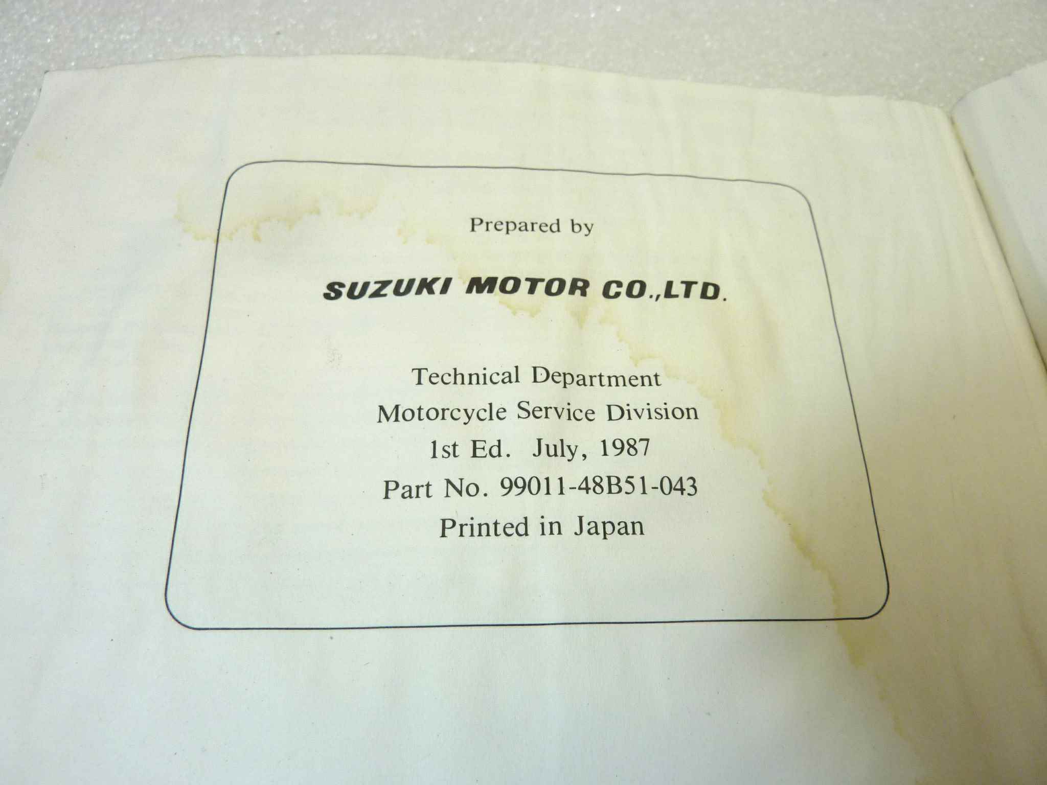 Libretto uso e manutenzione Suzuki GSX1100F manuale utente ORIGINALE ita eng fra ger esp dim 10 x 15 cm - immagine 4