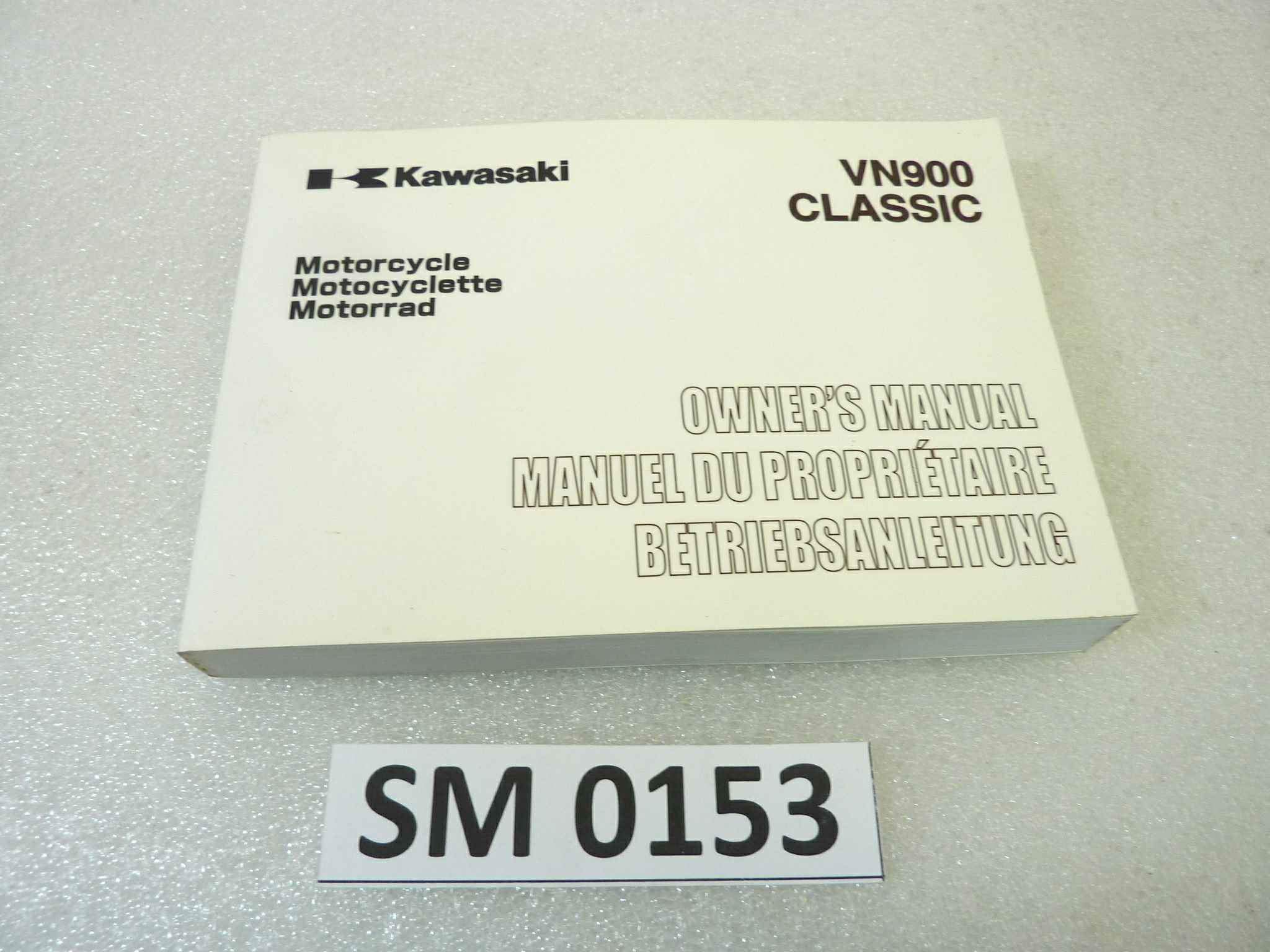 Libretto uso e manutenzione Kawasaki VN900 Classic manuale utente ORIGINALE eng fra ger dim 10 x 14,5 cm