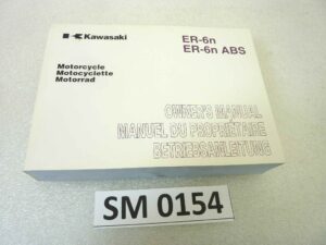 Libretto uso e manutenzione Kawasaki ER 6 n ABS manuale utente ORIGINALE eng fra ger dim 10 x 14,5 cm