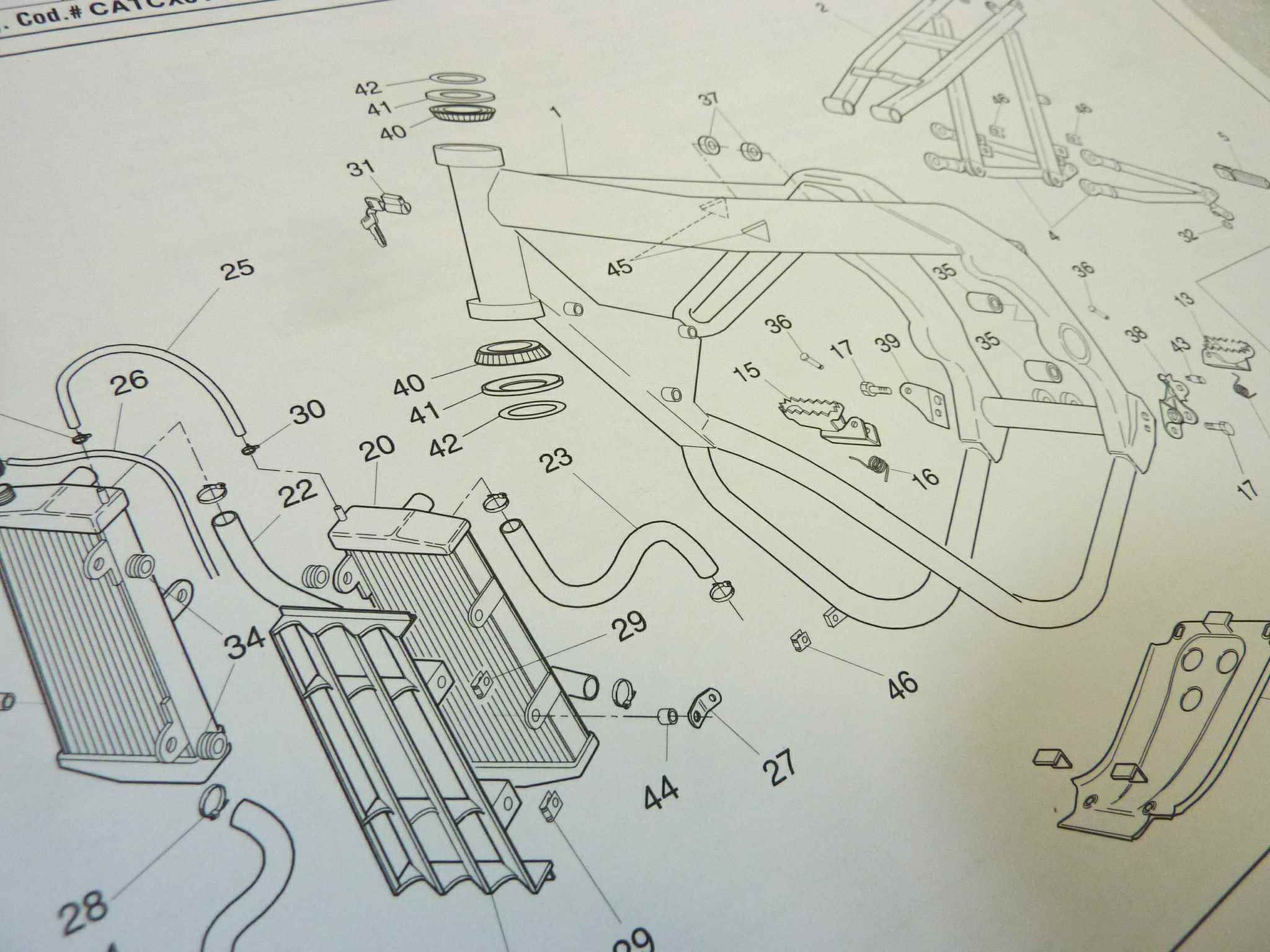 Catalogo parti ricambio Honda CRE SIX Baja Derapage ricambi ORIGINALE ita Parts Catalog dim 30 x 21 cm - immagine 4