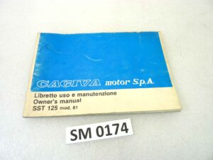 Libretto uso e manutenzione Cagiva AMF SST 125 Mod81 manuale utente ORIGINALE ita eng dim 21,5 x 14,5 cm