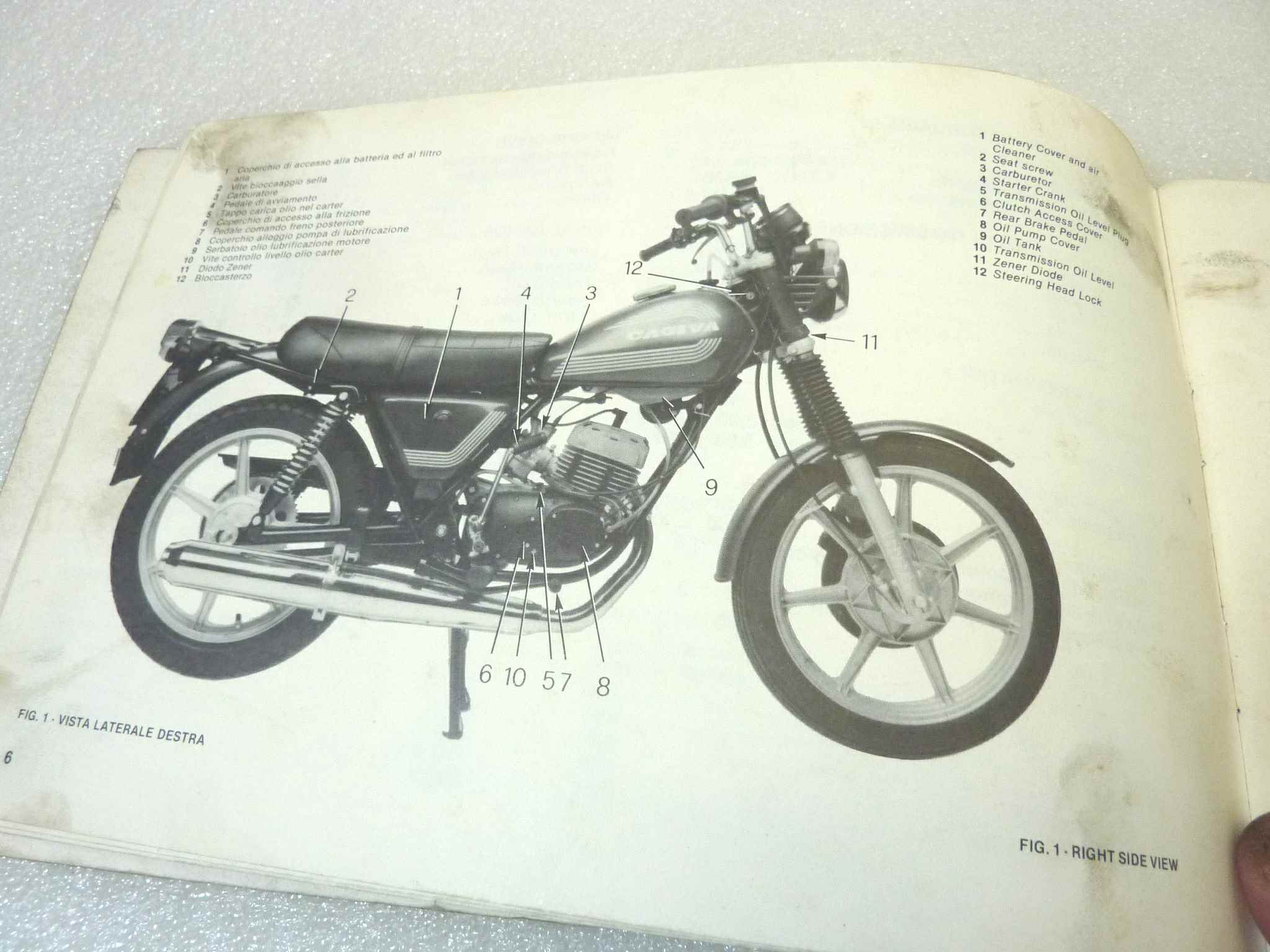 Libretto uso e manutenzione Cagiva AMF SST 125 Mod81 manuale utente ORIGINALE ita eng dim 21,5 x 14,5 cm - immagine 3