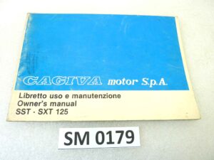 Libretto uso e manutenzione Cagiva AMF SST SXT 125 manuale utente ORIGINALE ita eng dim 14,5 x 21,5 cm