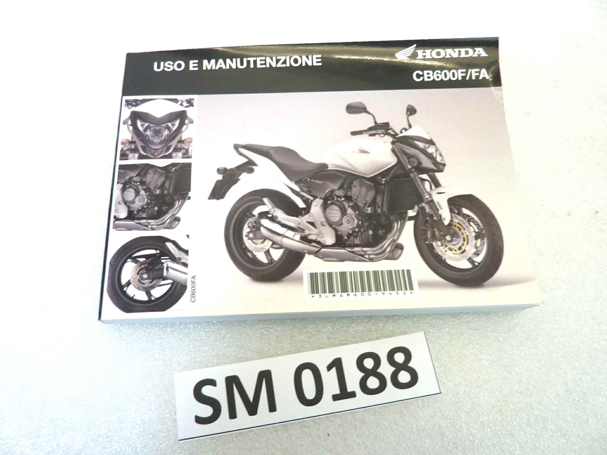 Libretto uso e manutenzione Honda CB600F FA manuale utente ORIGINALE ita dim 10,5 x 15 cm