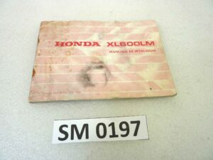 Libretto uso e manutenzione Honda XL600 LM manuale utente ORIGINALE ita dim 10,5 x 15 cm