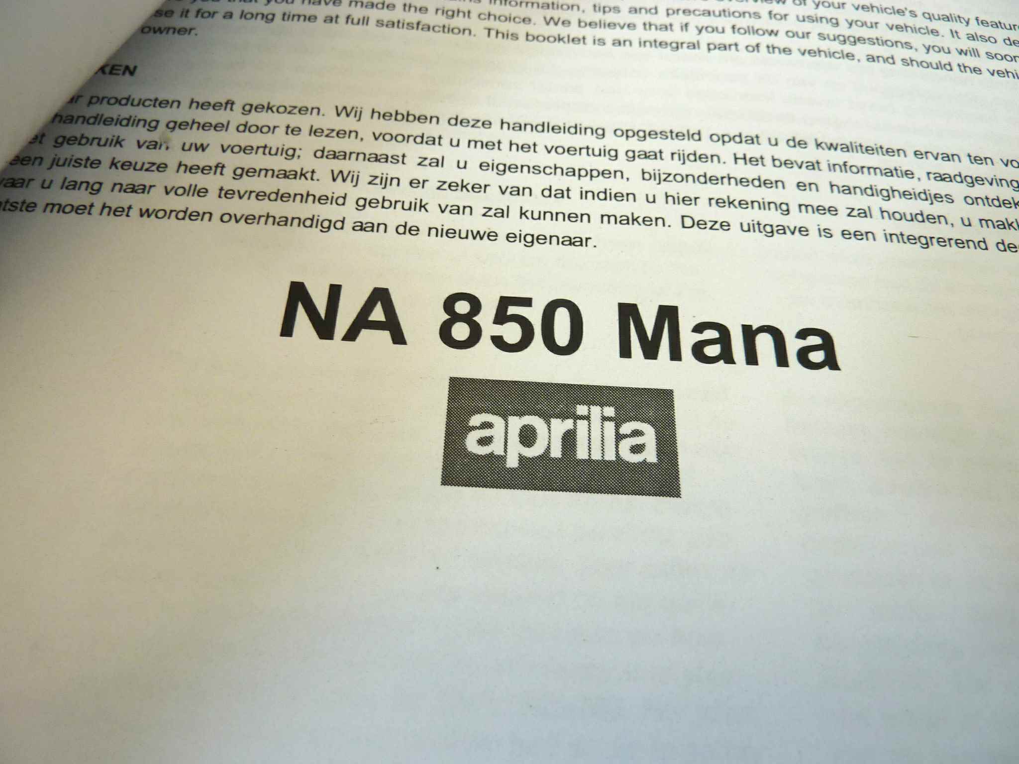 Libretto uso e manutenzione Aprilia Mana 850 manuale utente ORIGINALE eng fra ger dim 21 x 13,5 cm - immagine 4