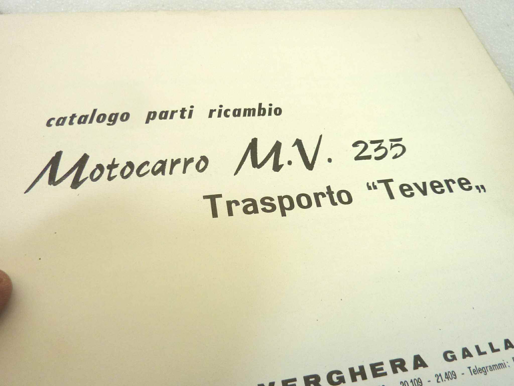 Catalogo parti ricambio Mv Agusta Motocarro 235 Tevere ricambi ORIGINALE ita Parts Catalog dim 16 x 21 cm - immagine 3