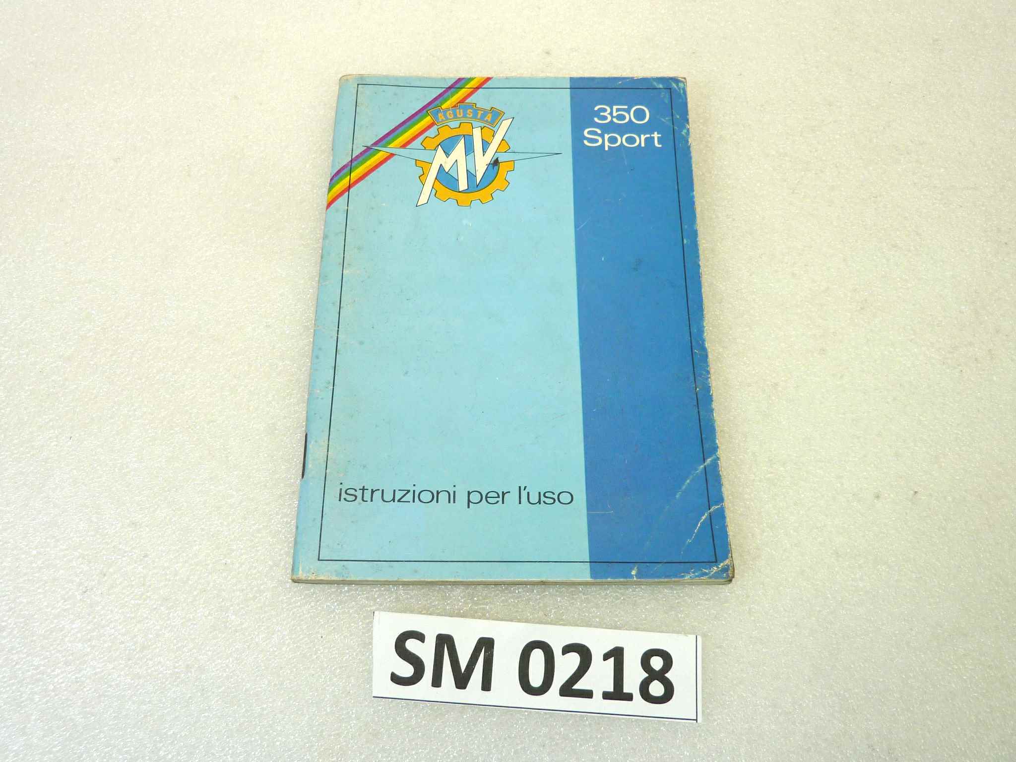 Libretto uso e manutenzione MV Agusta 350 Sport manuale utente ORIGINALE ita dim 16,5 12 cm