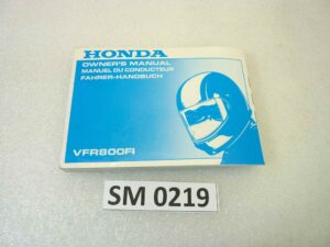 Libretto uso e manutenzione Honda VFR800 FI manuale utente ORIGINALE eng fra ger dim 10,5 x 15 cm