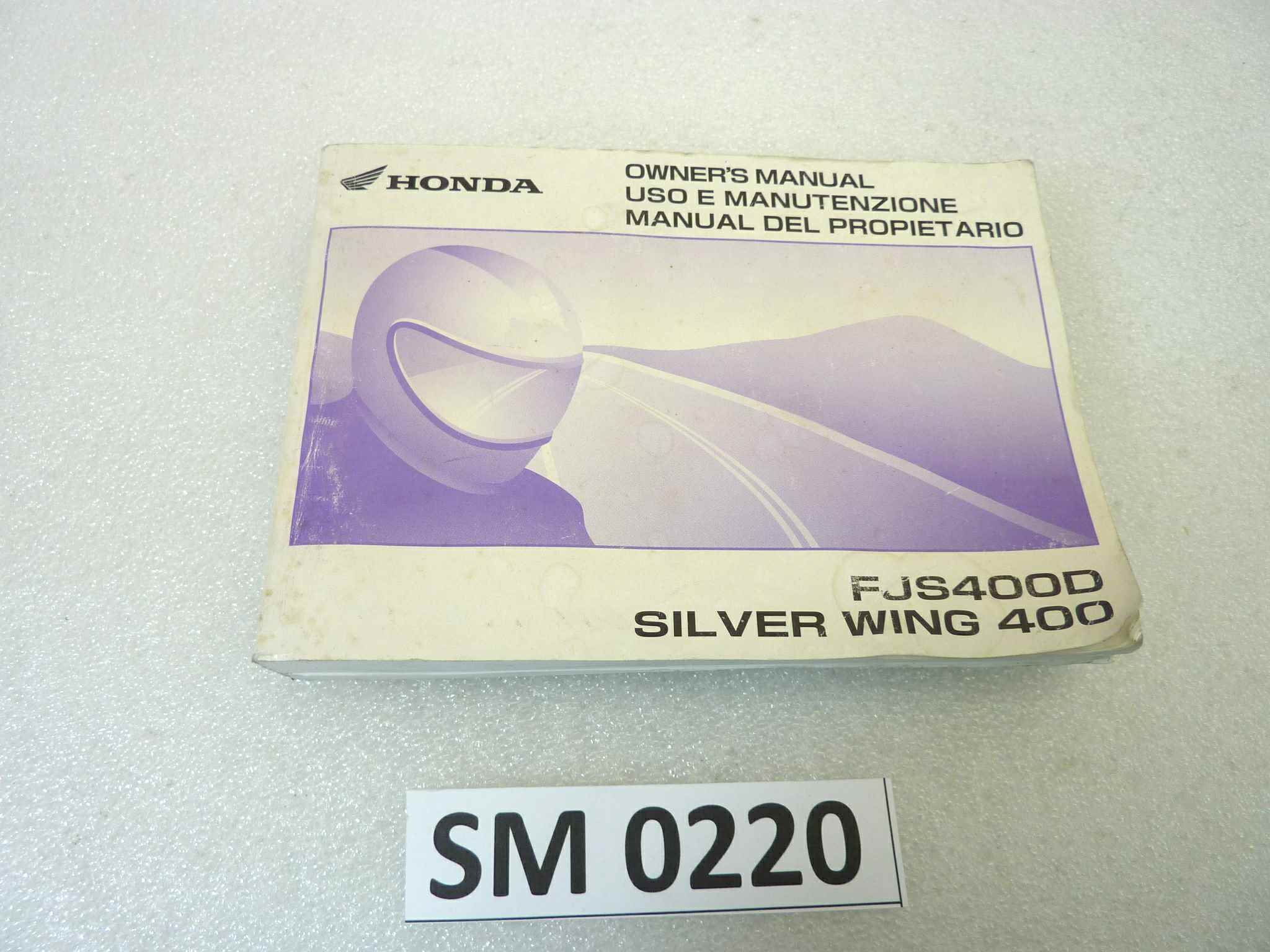 Libretto uso e manutenzione Honda FJS400D Silver Wing manuale utente ORIGINALE ita eng esp
