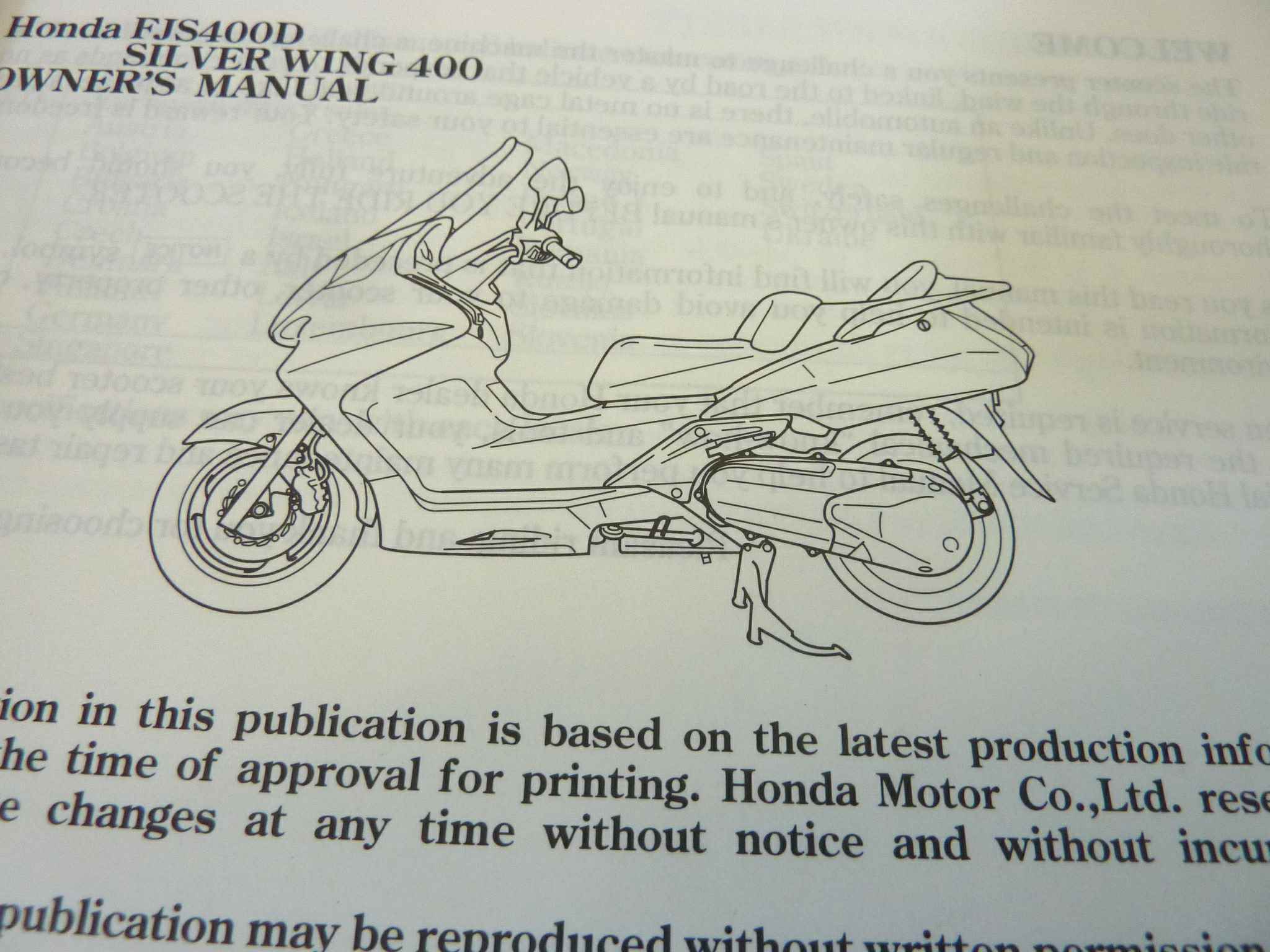 Libretto uso e manutenzione Honda FJS400D Silver Wing manuale utente ORIGINALE ita eng esp - immagine 6