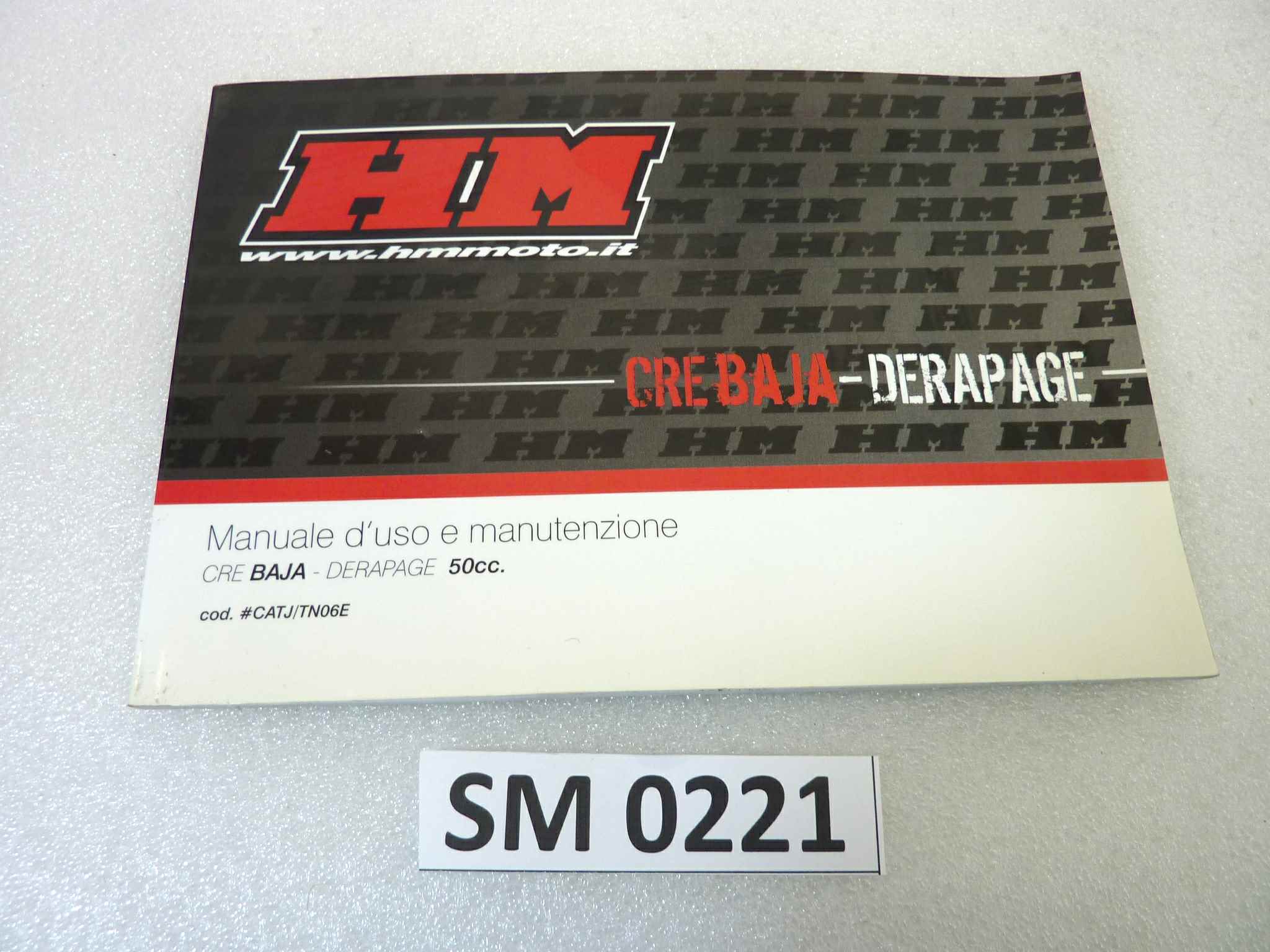 Libretto uso e manutenzione Honda CRE 50 Baja Derapage manuale utente ORIGINALE ita