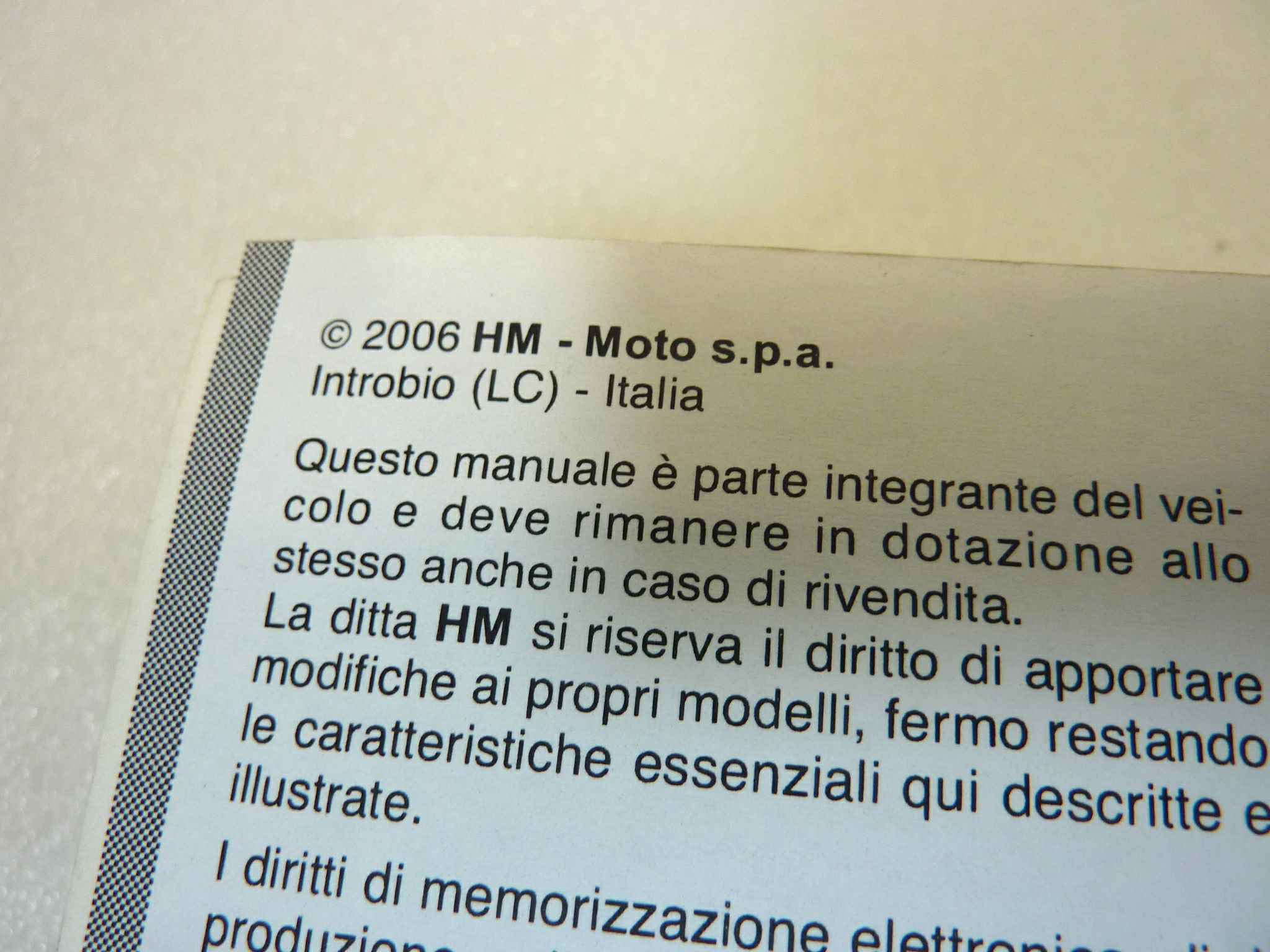 Libretto uso e manutenzione Honda CRE 50 Baja Derapage manuale utente ORIGINALE ita - immagine 3