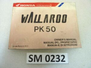 Libretto uso e manutenzione Honda WALLAROO PK50 manuale utente ORIGINALE eng ita esp