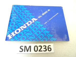Libretto uso e manutenzione Honda XL200R manuale utente ORIGINALE ita