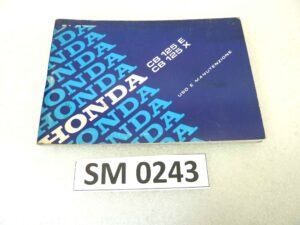 Libretto uso e manutenzione Honda CB125 E X manuale utente ORIGINALE ita