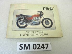 Libretto uso e manutenzione Kawasaki Z750 B1 manuale utente ORIGINALE eng