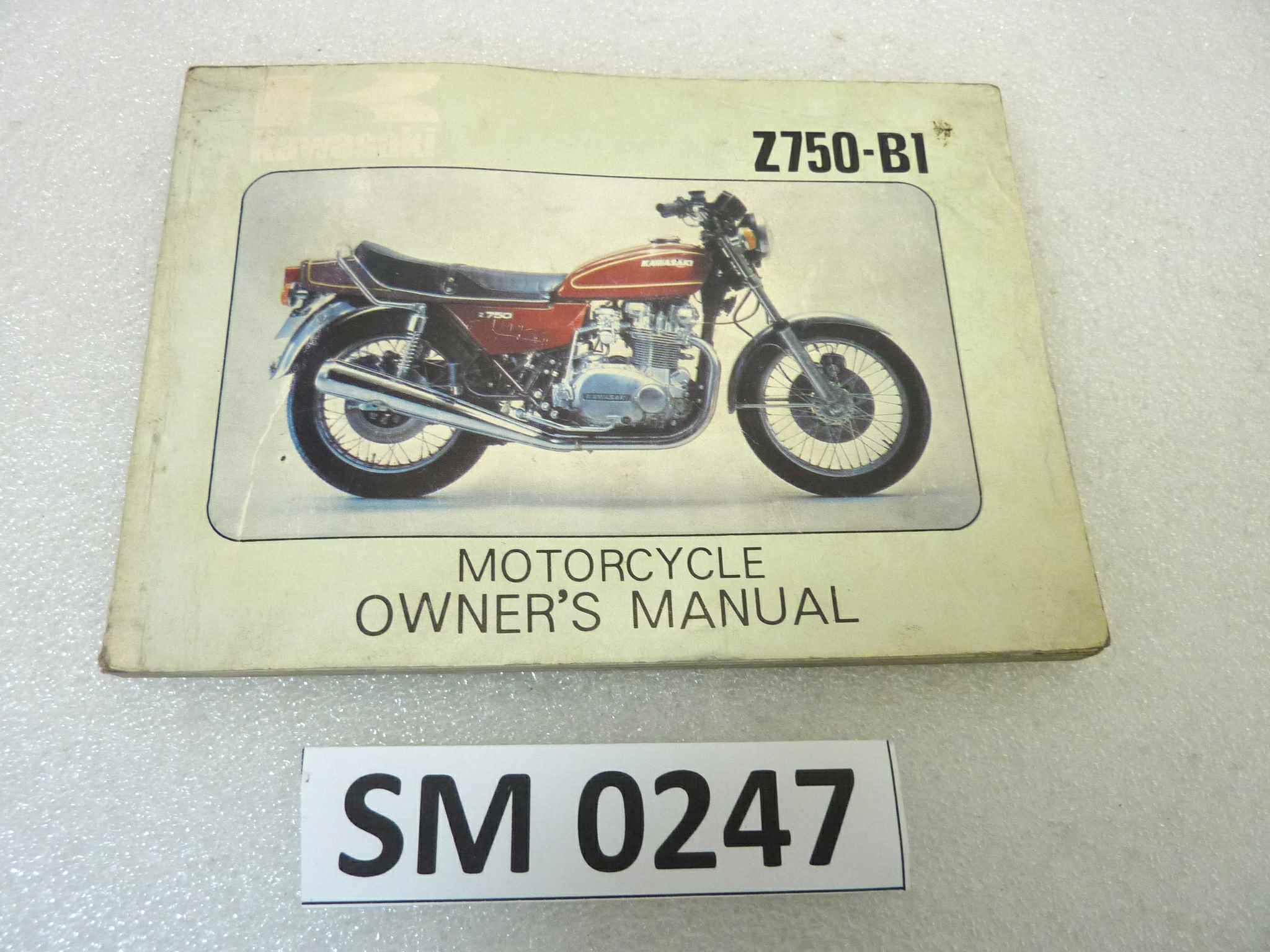 Libretto uso e manutenzione Kawasaki Z750 B1 manuale utente ORIGINALE eng