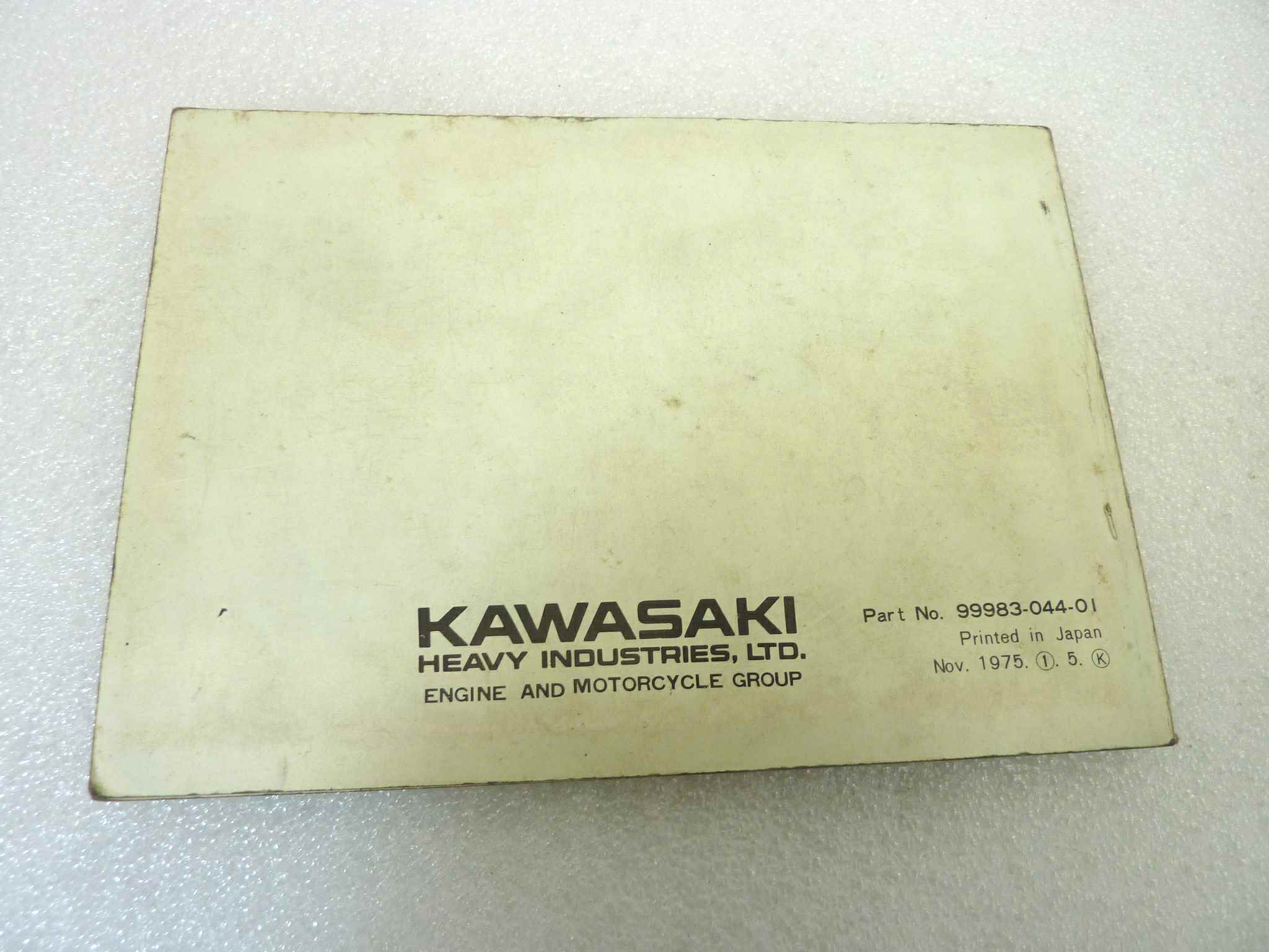 Libretto uso e manutenzione Kawasaki Z750 B1 manuale utente ORIGINALE eng - immagine 2