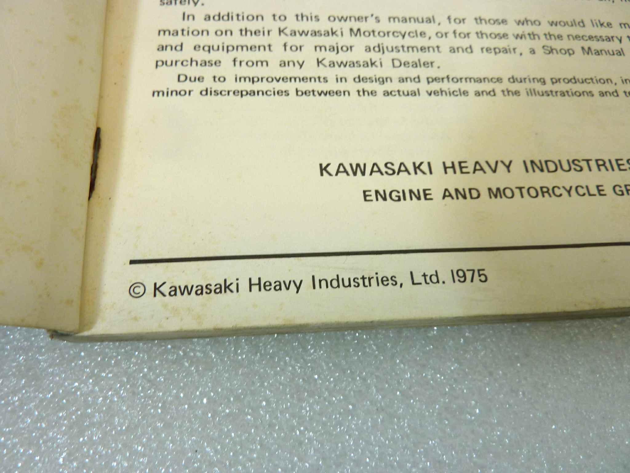 Libretto uso e manutenzione Kawasaki Z750 B1 manuale utente ORIGINALE eng - immagine 4