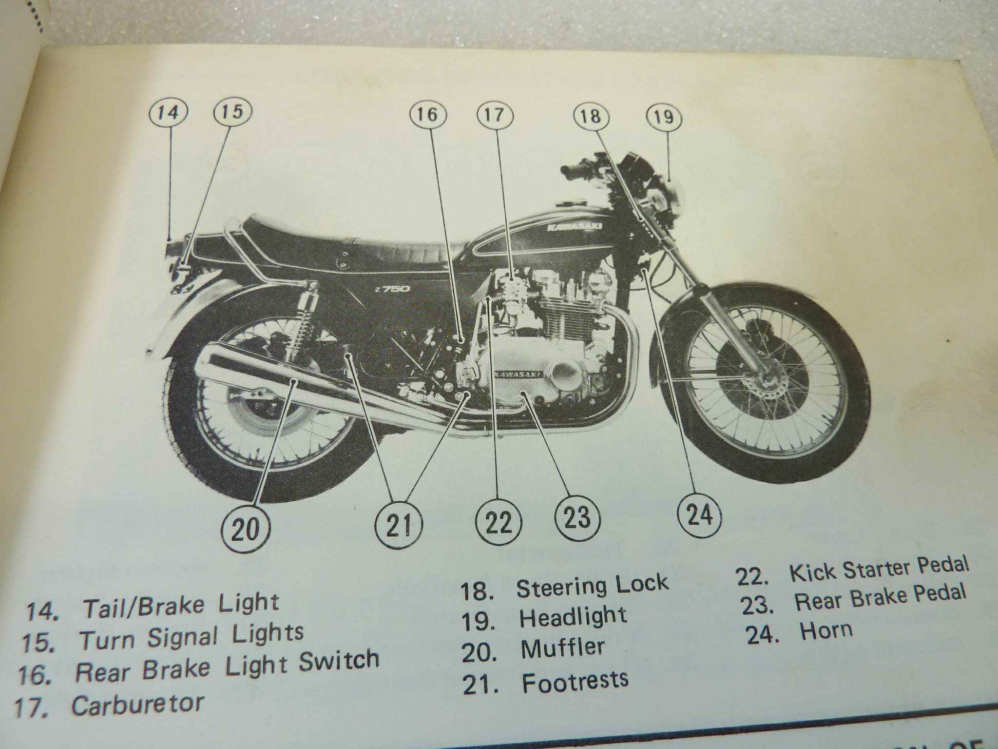 Libretto uso e manutenzione Kawasaki Z750 B1 manuale utente ORIGINALE eng - immagine 5