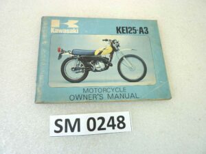 Libretto uso e manutenzione Kawasaki KE125 A3 manuale utente ORIGINALE eng