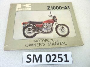 Libretto uso e manutenzione Kawasaki Z1000 A1 manuale utente ORIGINALE eng