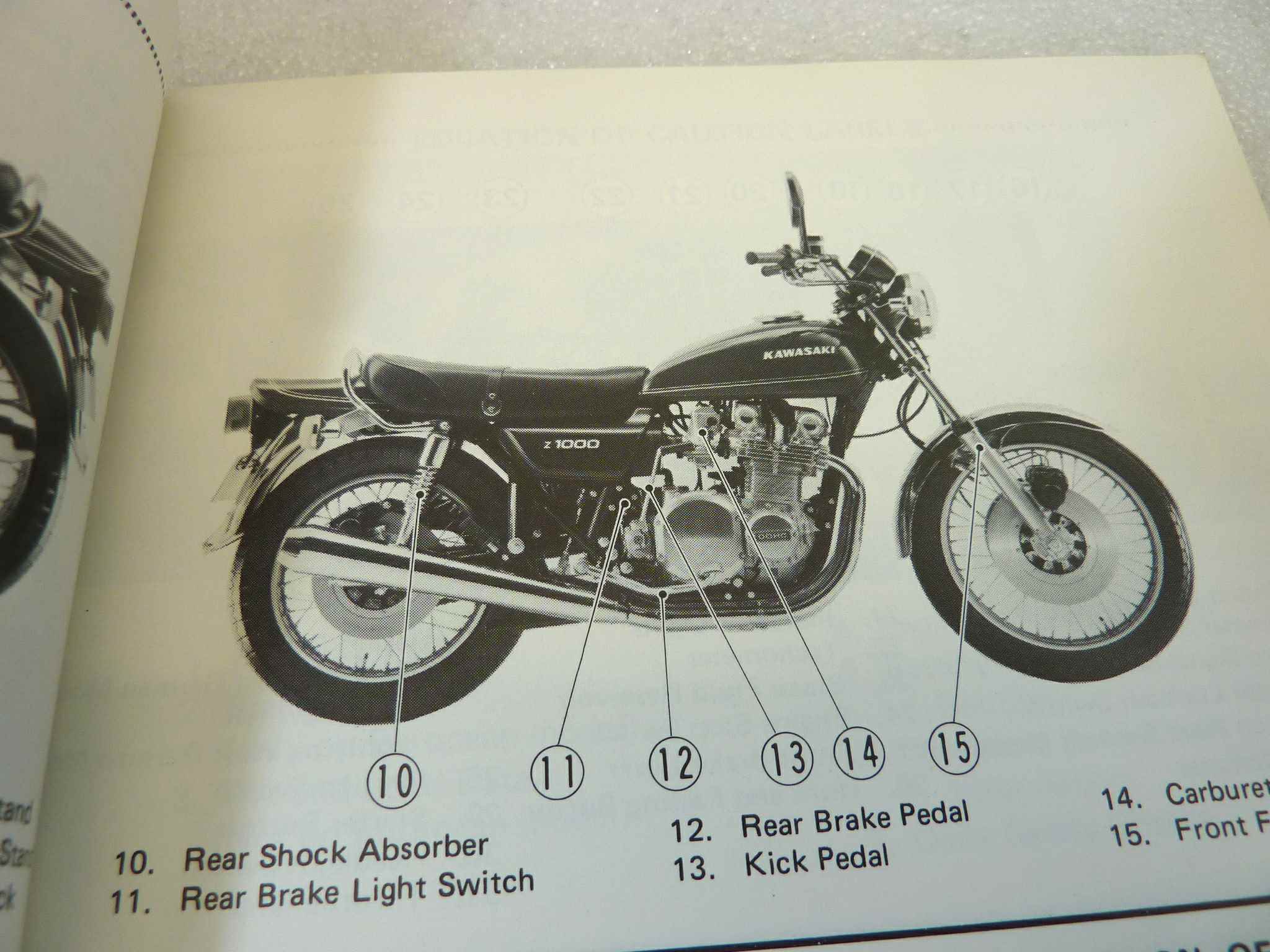 Libretto uso e manutenzione Kawasaki Z1000 A1 manuale utente ORIGINALE eng - immagine 5