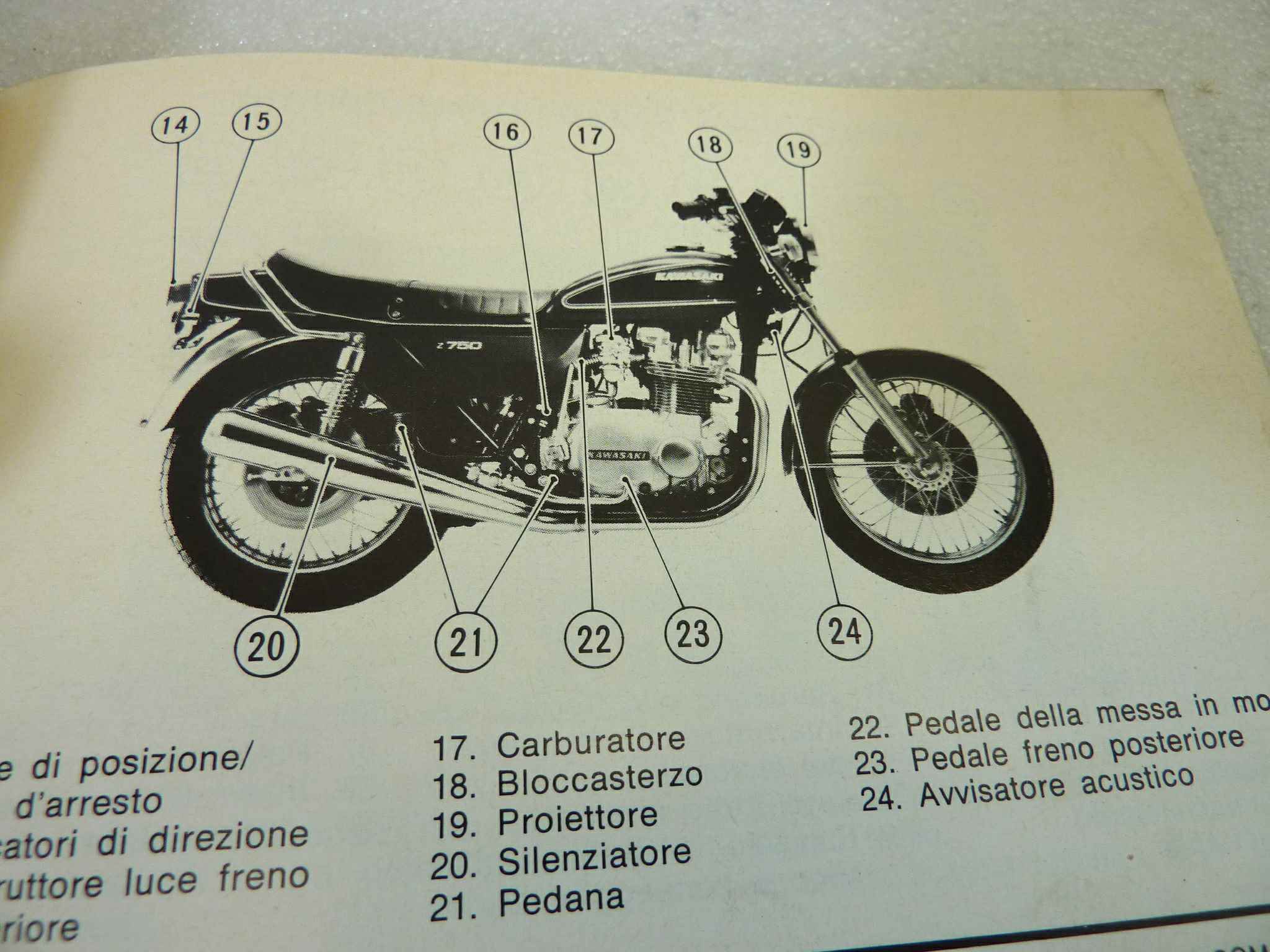 Libretto uso e manutenzione Kawasaki Z750 B manuale utente ORIGINALE ita - immagine 4