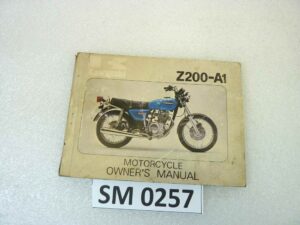 Libretto uso e manutenzione Kawasaki Z200 A1 manuale utente ORIGINALE eng