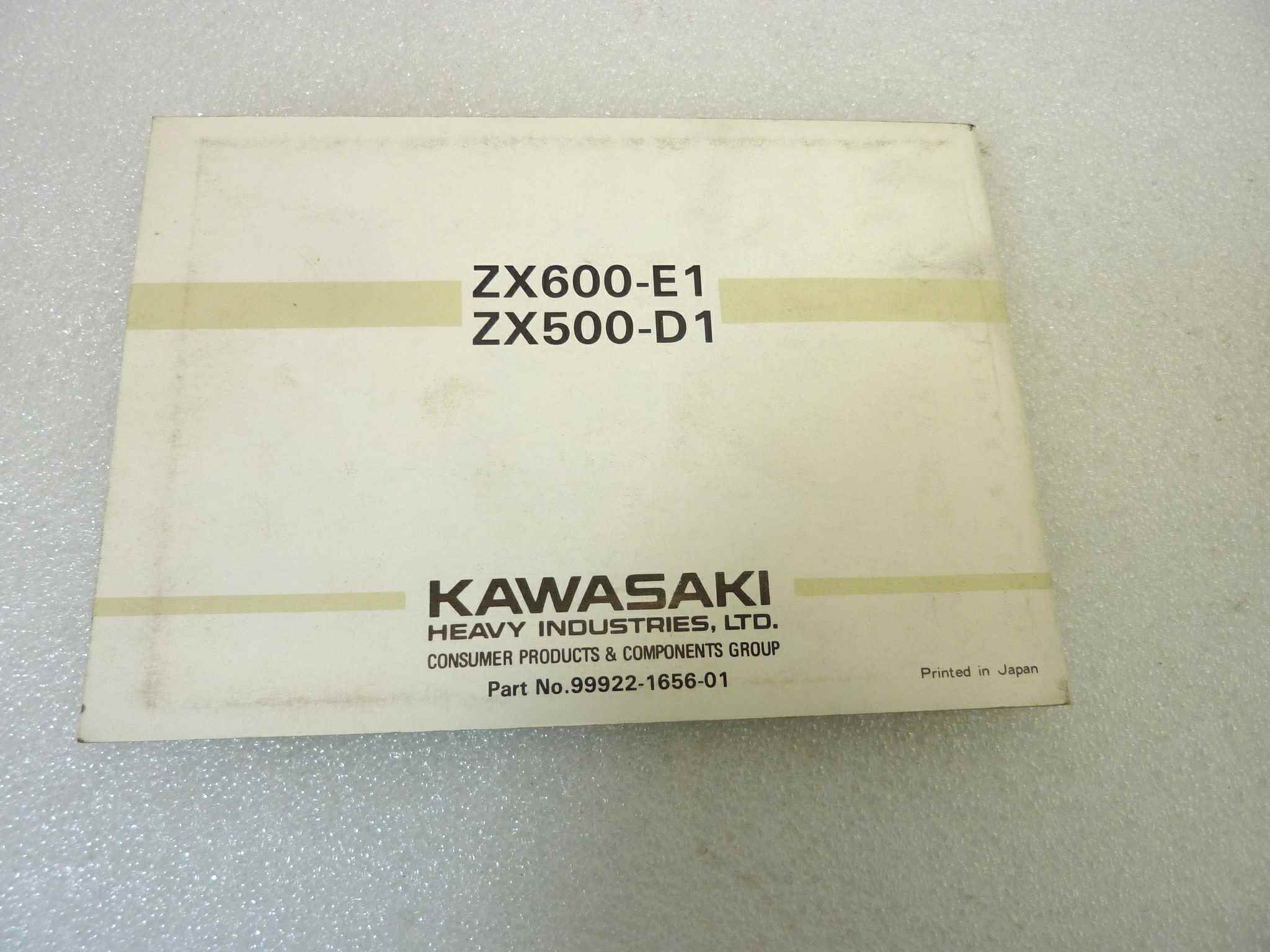 Libretto uso e manutenzione Kawasaki ZZR 500 600 manuale utente ORIGINALE eng - immagine 2