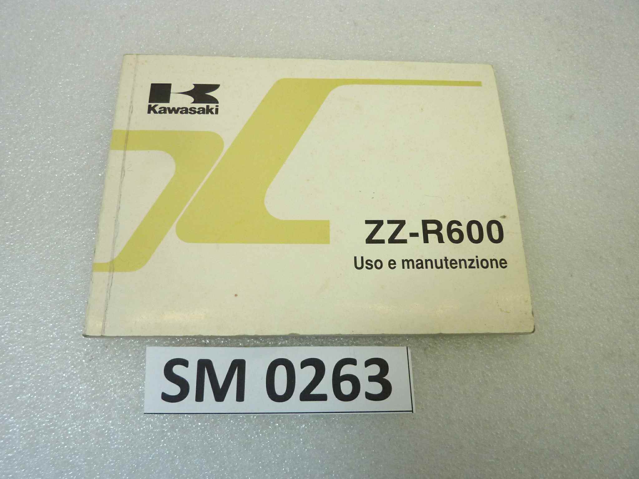Libretto uso e manutenzione Kawasaki ZZ R600 manuale utente ORIGINALE ita