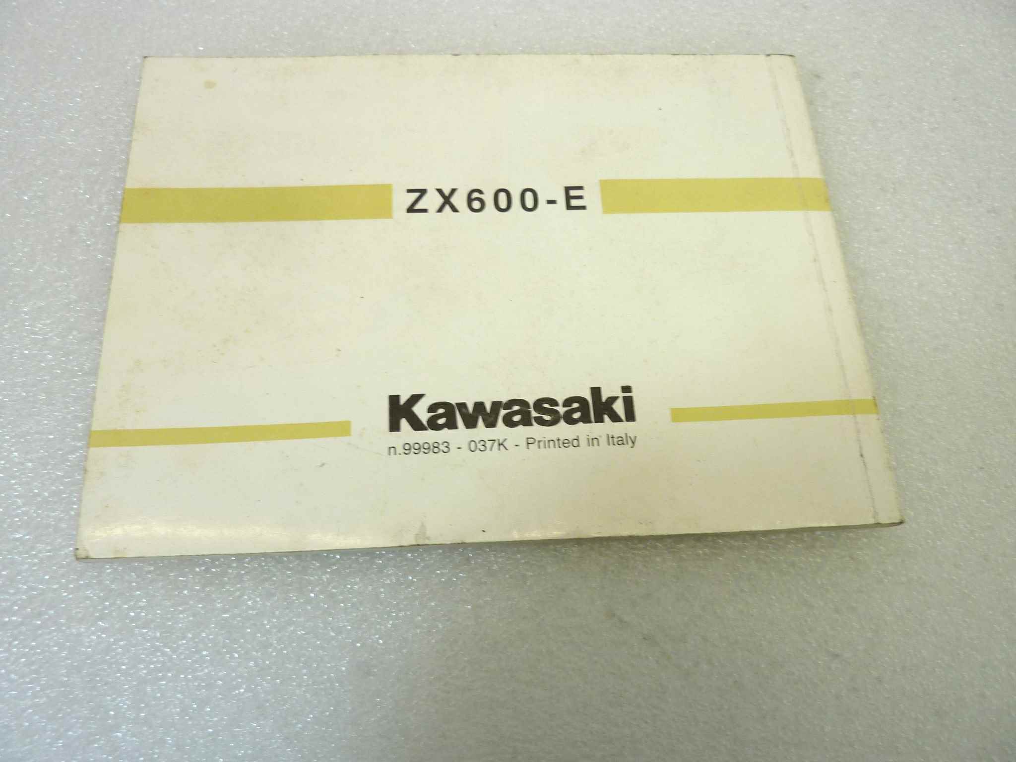Libretto uso e manutenzione Kawasaki ZZ R600 manuale utente ORIGINALE ita - immagine 2