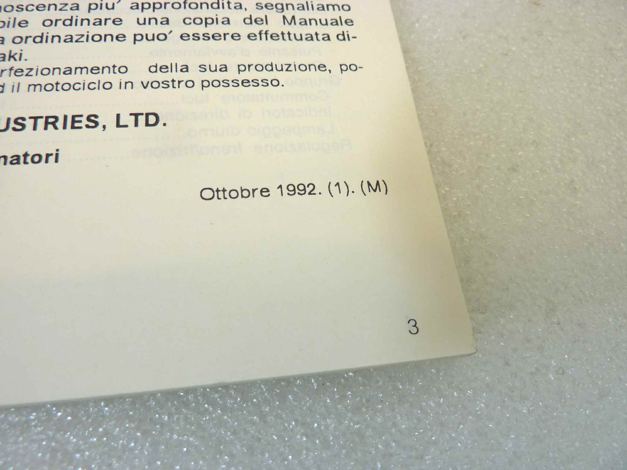 Libretto uso e manutenzione Kawasaki ZZ R600 manuale utente ORIGINALE ita - immagine 3